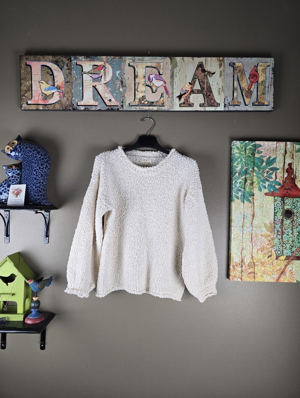 Anthropologie POL Nubby Boucle Popcorn Knit Sweater Small